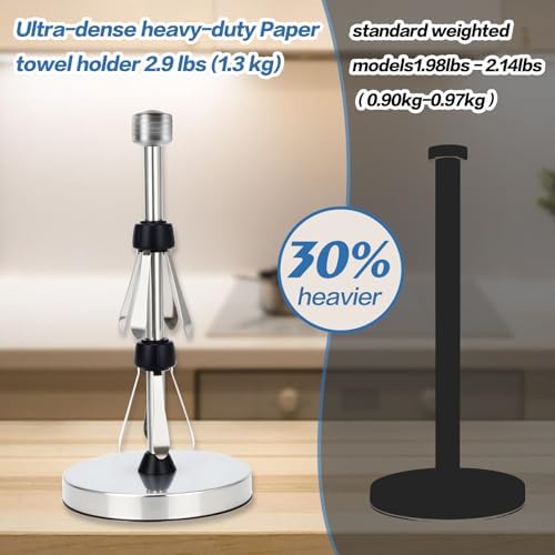 Stainless Steel Silver Paper Towel Holder Designed - Image 4