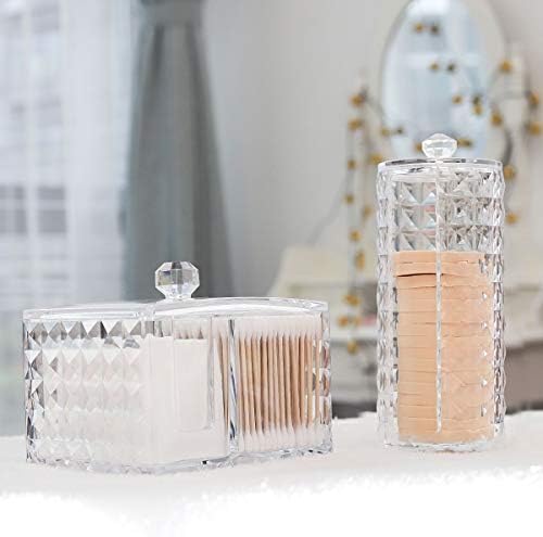 Luxspire Acrylic Makeup Cotton Round Holder - Image 7