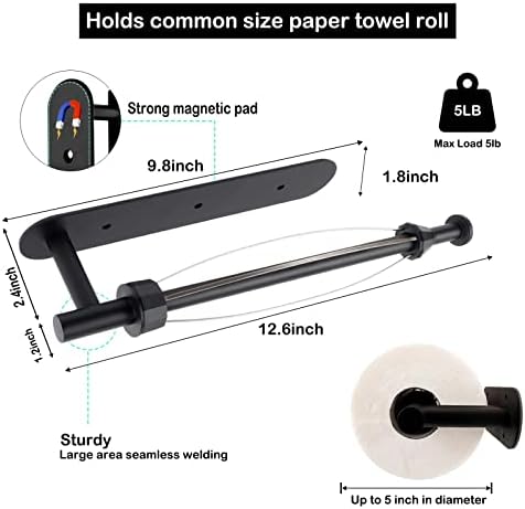 KIHOGEM Magnetic Paper Towel Holder, One Hand Operable - Image 6