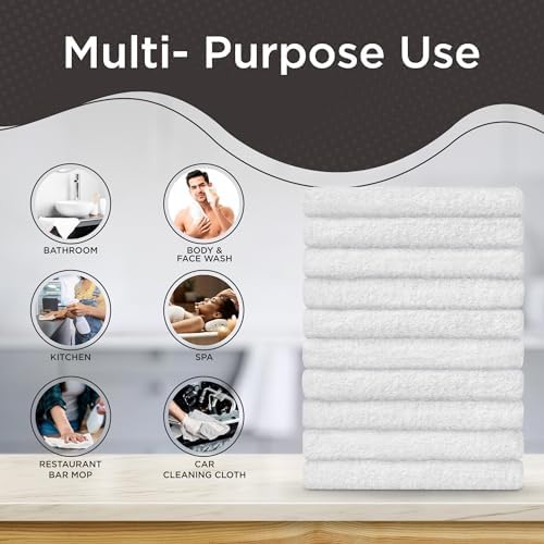 DecorRack 100% Cotton Washcloths 12x12 in - Image 5