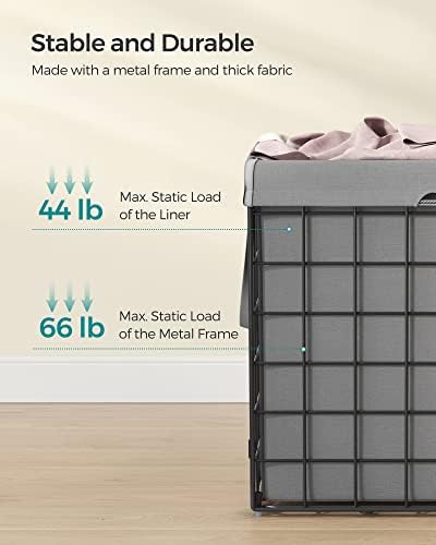SONGMICS Laundry Hamper, Collapsible, 29 Gal. - Image 4