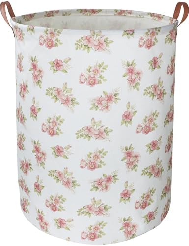 NTAOHAMPER Pink Flower Laundry Hamper, laundry Basket, Nursery Hamper, by NTAOHAMPER