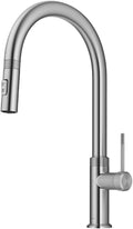KRAUS Oletto Modern Industrial Pull-Down Single Handle Kitchen Faucet in Spot by Unknown