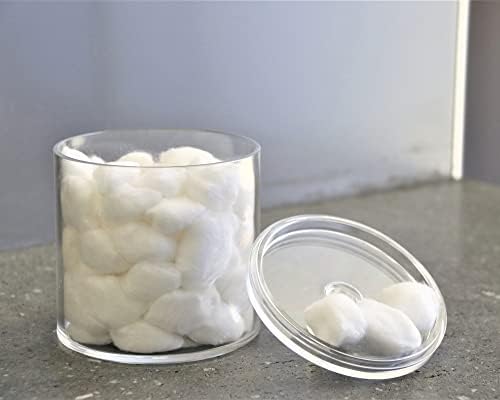 DAPOWER 20 oz Qtip Holder Bathroom Storage Canister Set of 2 Pack - Image 5
