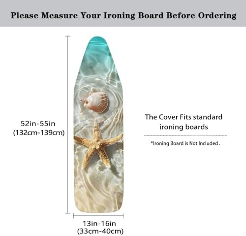 GLENLCWE Hawaiian Starfish Shell Ironing Board Cover, Elastic Iron Pad Covers - Image 5