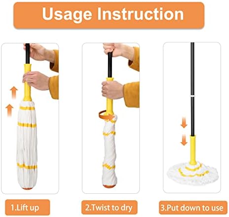 Self-Wringing Twist Mop with 1 Extra Refill - Image 6