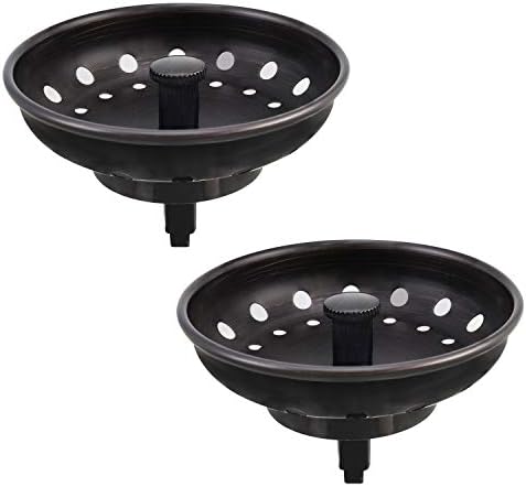 KONE Kitchen Sink Stopper and Strainer 2 Pack Oil Rubbed Bronze Sink Basket by KONE
