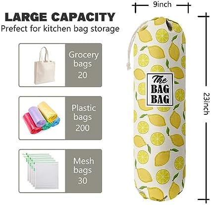 C-1 Lemon Grocery Bags Holder & Organizer - Image 2