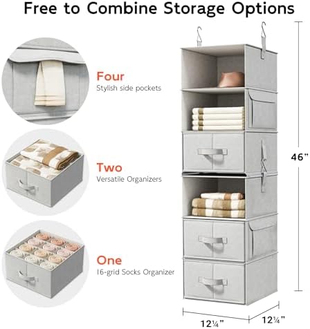 6-Shelf Hanging Closet Organizer - Image 3