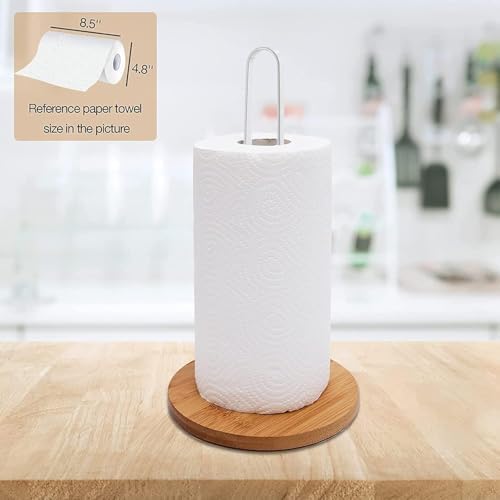 Wooden Paper Towel Holder Countertop, Kitchen-Towel-Holder FreeStanding - Image 4