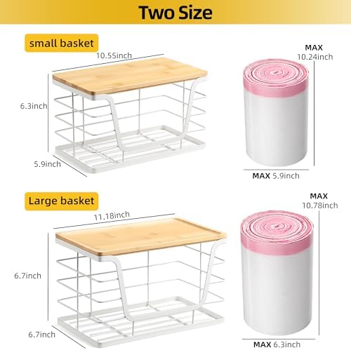 ALOCEO 2 Pack Potato and Onion Storage Bins, Large Trash Bag Holder Under Sink - Image 3