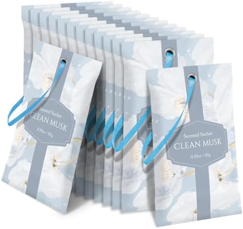 STRN Scented Sachets for Drawer and Closet, Clean Musk Scent 14-Pack by STRN-Delicate%C2%B7Cozy%C2%B7Stylish
