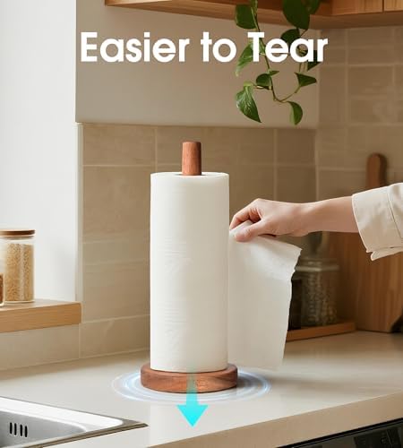 Acacia Wood Paper Towel Holder Stand – Wooden Kitchen Paper Towel Holder - Image 7