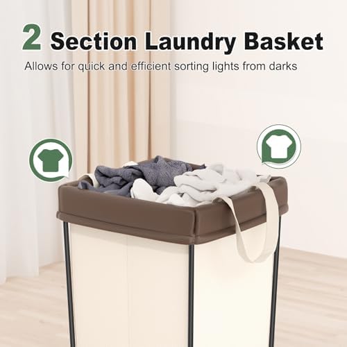 2PK Rolling Laundry Basket - Image 4