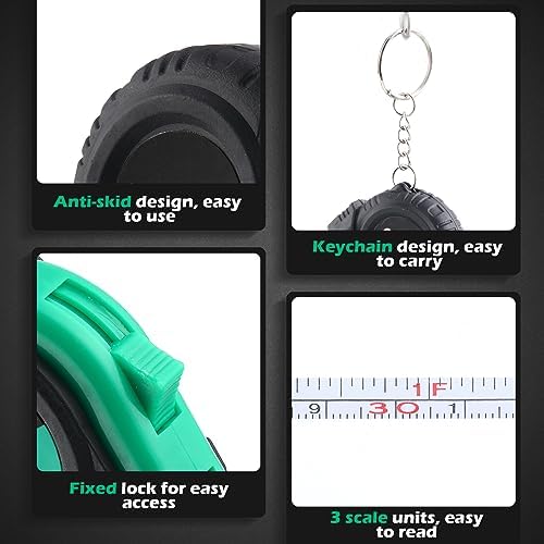 Kanayu Mini Tape Measure Keychains 3 ft Small Retractable Measuring Tape Bulk - Image 4