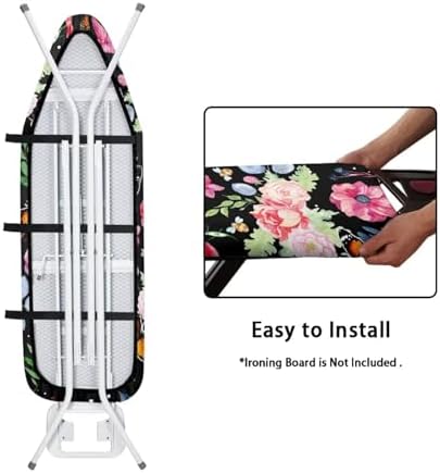 Retro Butterfly Floral Ironing Board Cover Standard Ironing Board Cover - Image 4