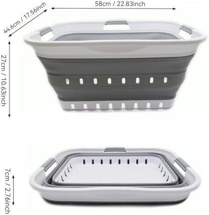 SAMMART 42L Collapsible Plastic Laundry Basket - Image 3