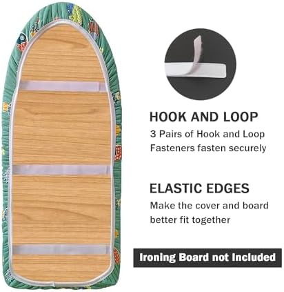 12" x 32" Small Tabletop Ironing Board Cover and Pad, 3 Pairs of Hook and Loop - Image 4