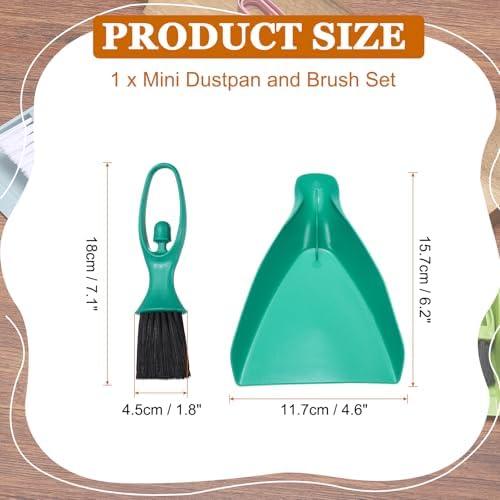 uxcell Mini Dustpan and Brush Set, Small Broom and Dustpan Set - Image 2