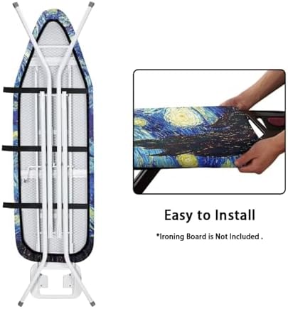 DISNIMO Van Gogh Starry Night Ironing Board Cover and Pad 15x54 Inch Standard - Image 5
