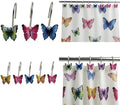 Two Fish Home Fashions Set of 12 Decorative Colourful Butterfly Shower Curtain by TwoFishHomeFashionLLC