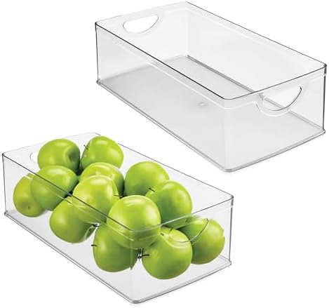 iDesign Stackable Clear Plastic Extra Long Storage Bin by iDesign