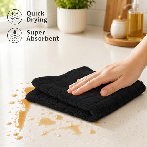 Kitinjoy Premium Kitchen Towels, Large 100% Cotton Terry 390 GSM Kitchen Hand - Image 3