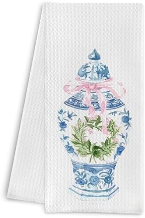 Blue and White Porcelain Kitchen Towels and Hand Towels, 16x24 Inches by ColorfulLifeStartingwithYourCuteTowel