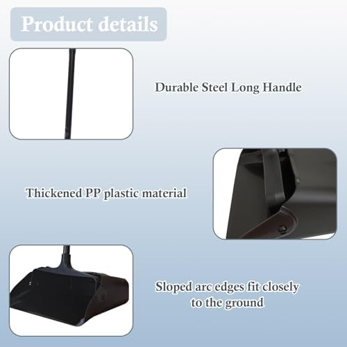 3-Pack Commercial Upright Dust Pan - Image 5