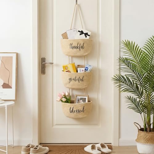 Vesici Beige over The Door Hanging Basket 3-tier - Image 5