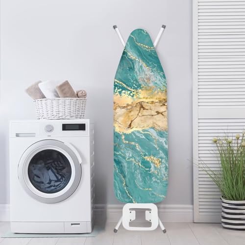 GLENLCWE Teal Marble Ironing Board Cover Modern Iron Board Cover Ironing - Image 3