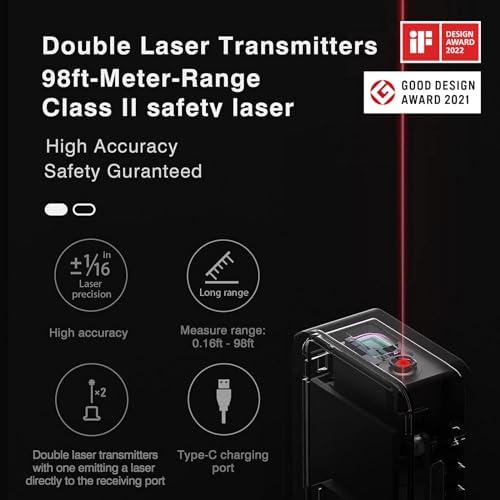 HOTO Pocket-Size Laser Measuring Tool, EDC Gadget Birthday Gift - Image 4