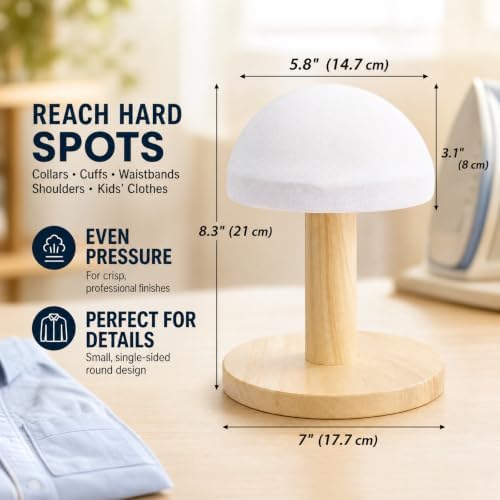 Tosnail Bra Ironing Board with Wooden Base, Padded Cotton Cover Tailor Ironing - Image 2
