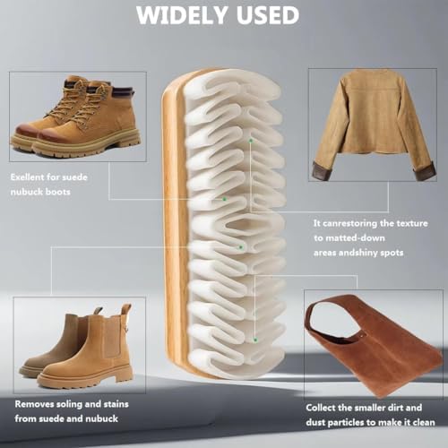 2Pcs Suede & Nubuck Cleaning Brush Set, Medium Size 5.1x1.7x1.1 Inch, and - Image 5