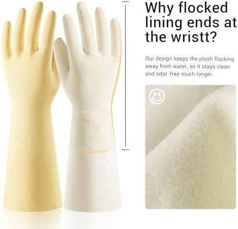 ThxToms 2 Pair Nitrile Dishwashing Cleaning Gloves, - Image 2