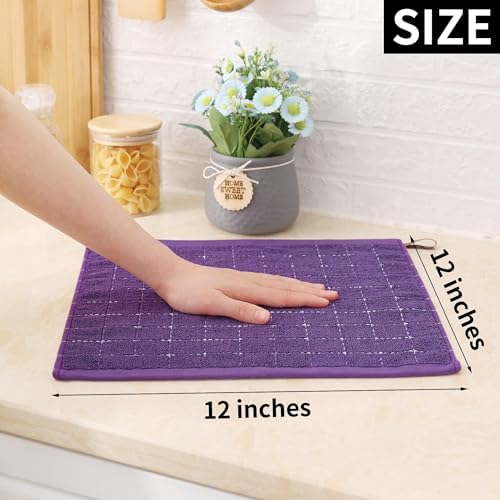 Homaxy 100% Cotton Terry Kitchen Dish Cloths, 7 Pack - Image 5