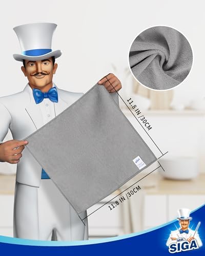 MR.SIGA Microfiber Cleaning Cloths, All Purpose Microfiber Towels, 15 Pack - Image 2