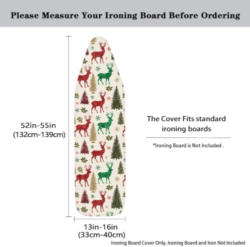 Flashideas Christmas Reindeer Ironing Board Cover and Pad Standard Size Ironing - Image 5