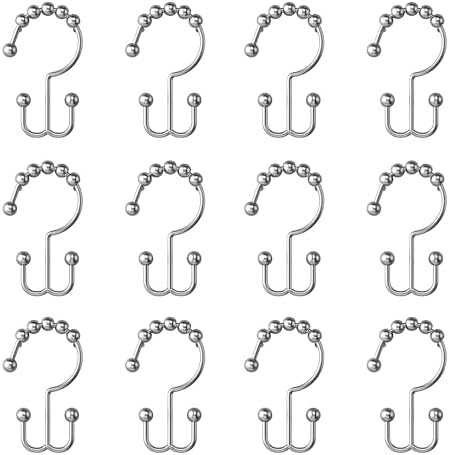 Maytex Shower Curtain Hooks, Shower Curtain Rings, Rust-Resistant Decorative - Image 6