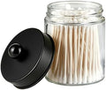 Amolliar Glass Apothecary Jar Qtip Holder w/Metal Lids by Amolliar