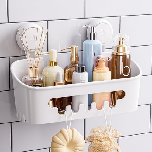 TAILI Shower Caddy Suction Cup, Heavy Duty Bathroom Organizer, Removable Shelves by TAILI