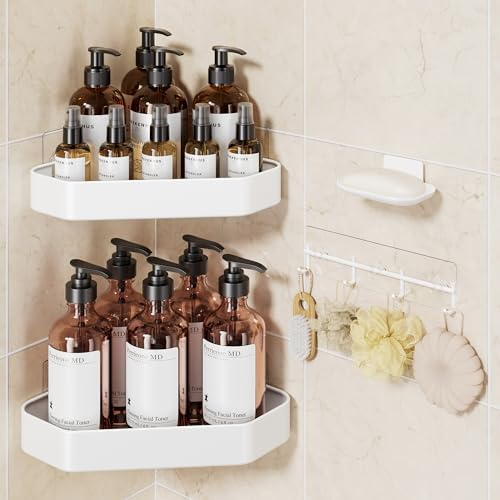 Veken Aluminum Corner Shower Caddy 4-Pack, Never Rust&Large Capacity by Veken