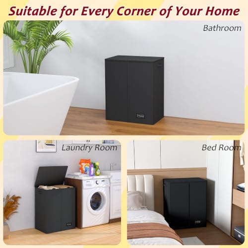 135L Laundry Hamper 2 Section, Large Laundry Hamper - Image 7