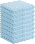 Homaxy 100% Cotton Terry Kitchen Towels, 8 Pack, Sky Blue by Homaxy
