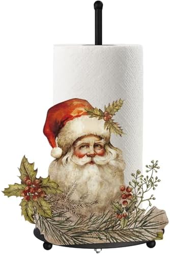 MorningRo Christmas Paper Towel Holder Retro Santa Countertop Kitchen Decor and by MorningRo