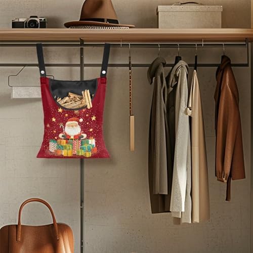 Christmas Santa Claus Clothespin Organizer Bag Shell Beach Clothespin Bags - Image 5