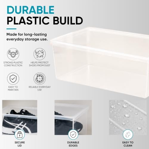 Superio Shoe Box Modern Storage Container 3 Pack - Image 4