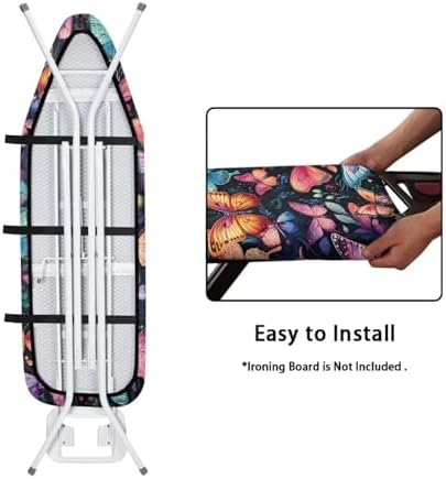 Flashideas Colorful Butterfly Ironing Board Cover and Pad- 52" x 13" Iron Board - Image 5