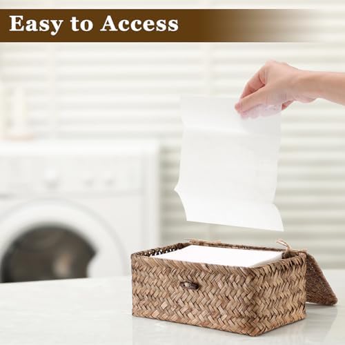Dryer Sheet Holder, Woven Seagrass Dryer Sheets Container - Image 6