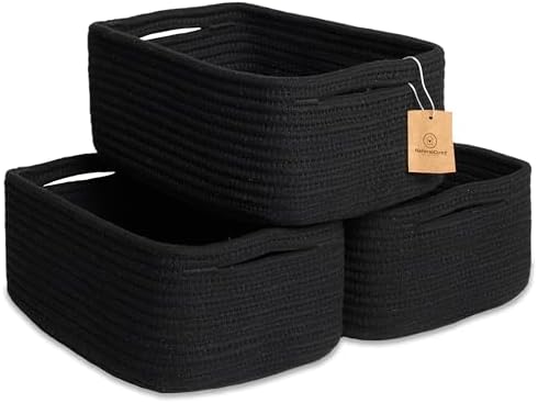NaturalCozy 11.8"x8"x4.5” Rectangle Storage Baskets by NaturalCozy
